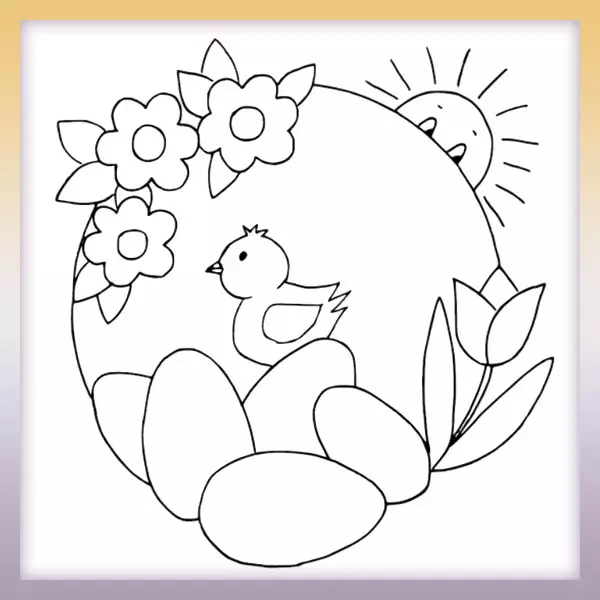 Chick - Online coloring page