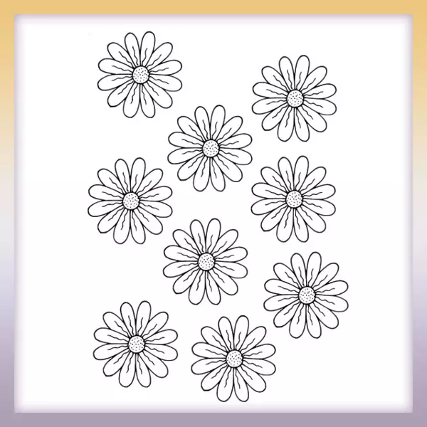 Flowers - Online coloring page