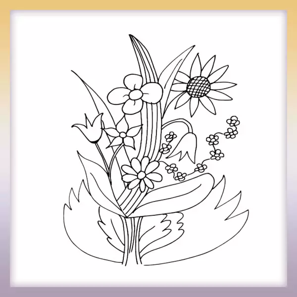 Bouquet - Online coloring page