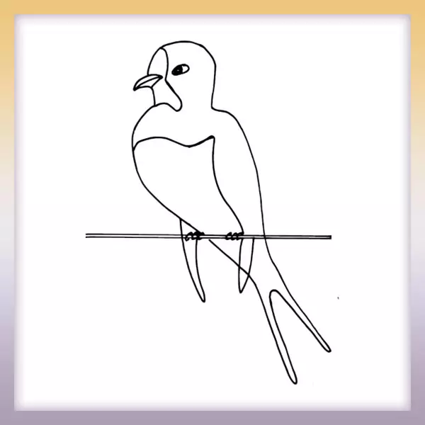 Swallow - Online coloring page