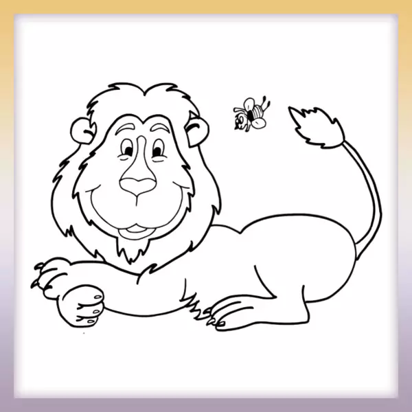 Lion Leo - Online coloring page