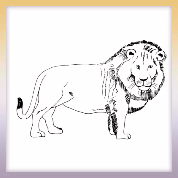 Lion - Online coloring page