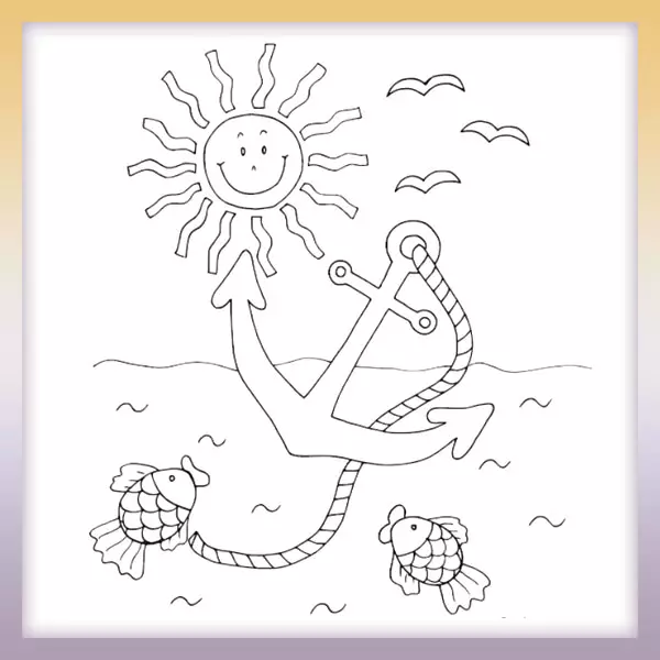 Ship anchor - Online coloring page