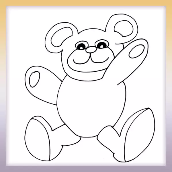 Teddy bear - Online coloring page