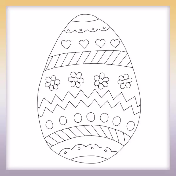 Painted egg - Online coloring page