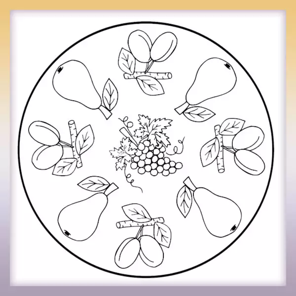 Mandala - fruit - Online coloring page