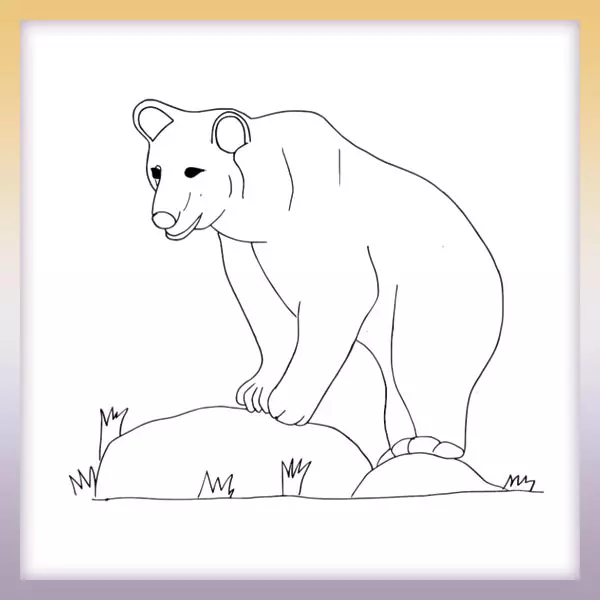 Brown bear - Online coloring page