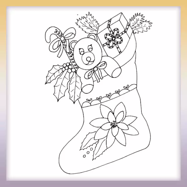 Santa's boot - Online coloring page