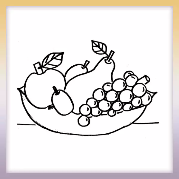 Fruit bowl - Online coloring page