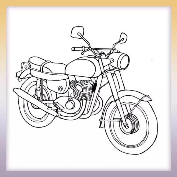 Motorbike - Online coloring page