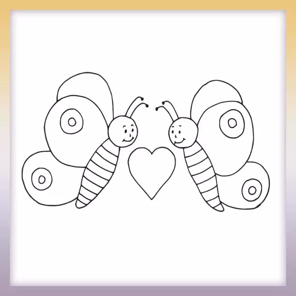 Butterflies - Online coloring page