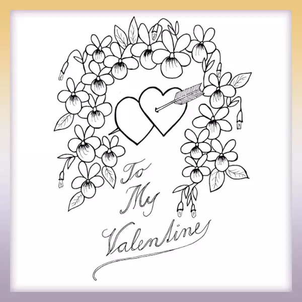 My Valentine - Online coloring page