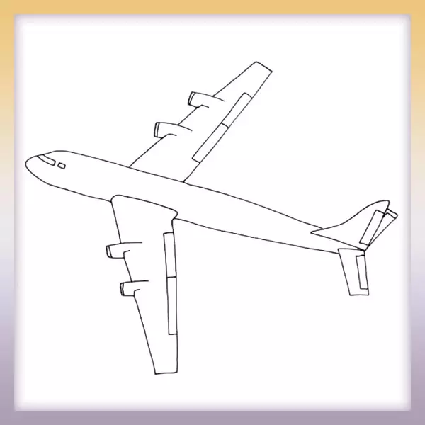 Cargo plane - Online coloring page