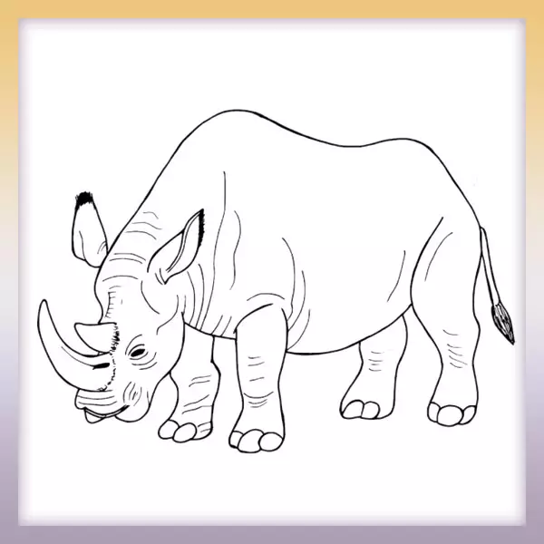 Rhino - Online coloring page