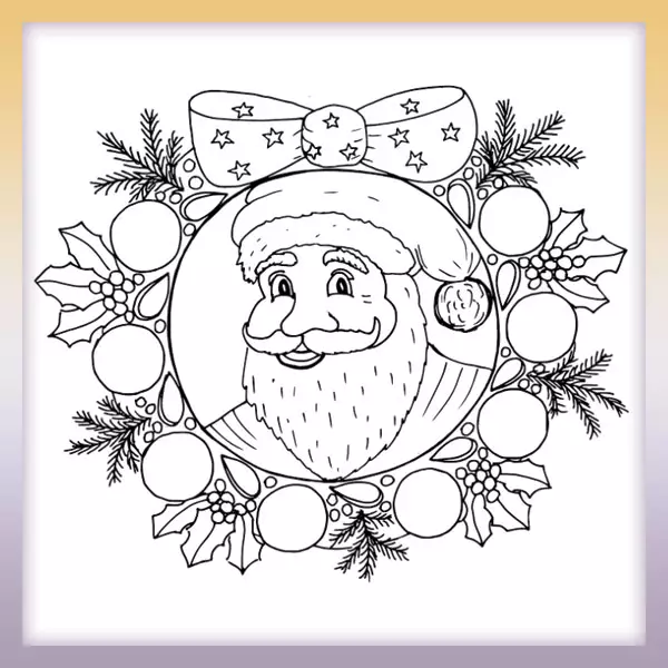 Picture of Santa - Online coloring page