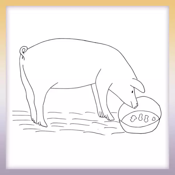 Pig - Online coloring page