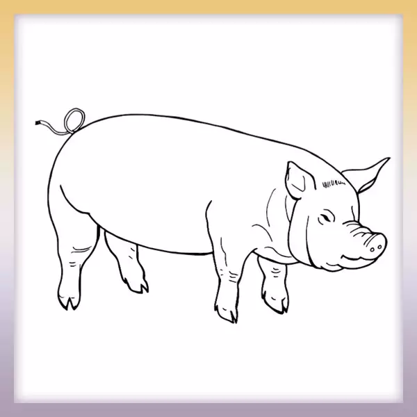 Pigs - Online coloring page