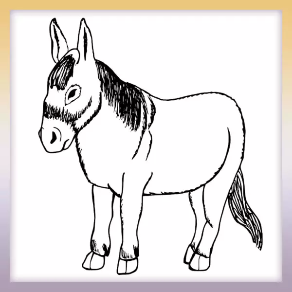Donkey - Online coloring page