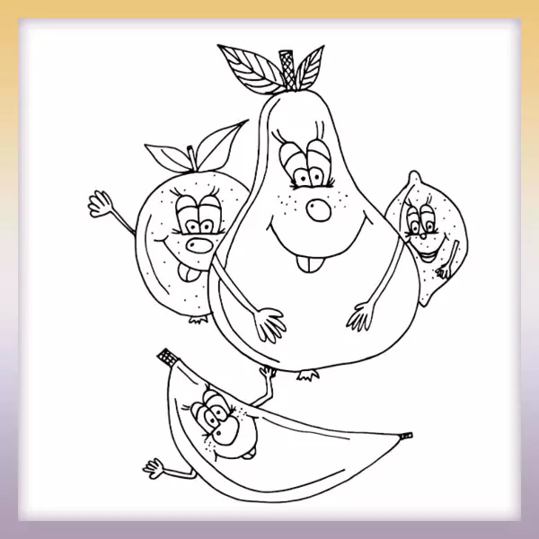 Fruits - Online coloring page