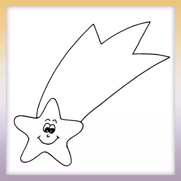 Falling star - Online coloring page