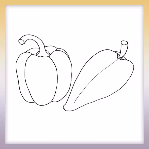 Red pepper - Online coloring page