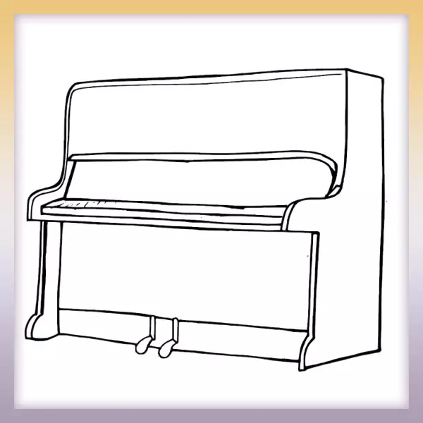 Piano - Online coloring page