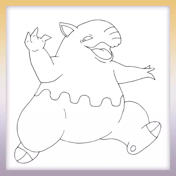 Drowzee - Pokémon - Online coloring page