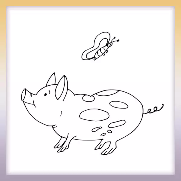 Piglet - Online coloring page