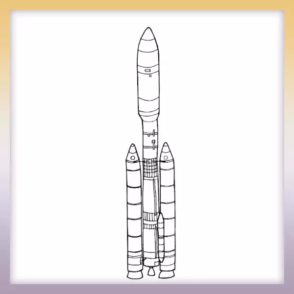 Wiking rocket - Online coloring page