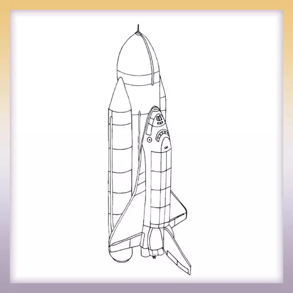 Shuttle Atlantis - Online coloring page