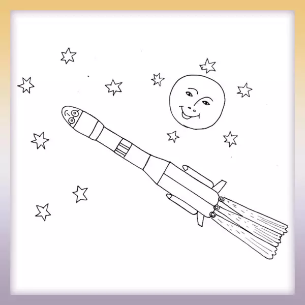 Rocket - Online coloring page