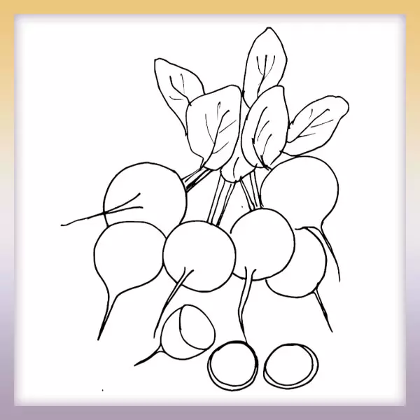 Radish - Online coloring page