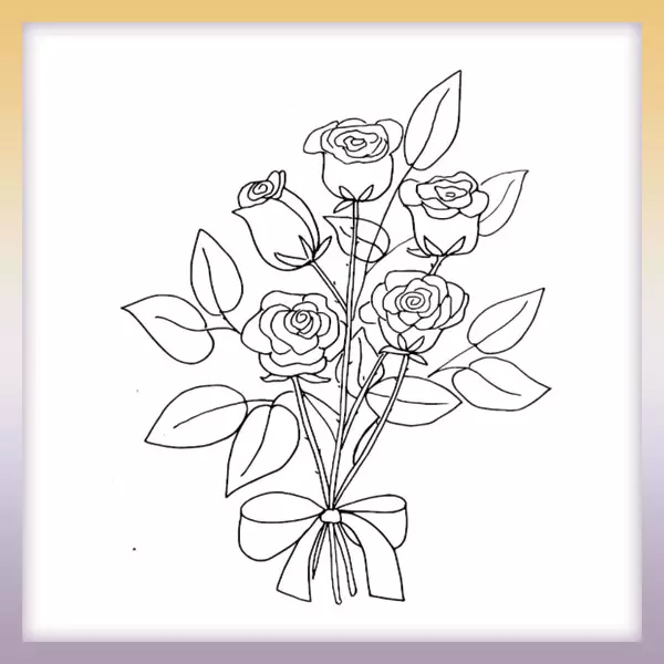 Roses - Online coloring page