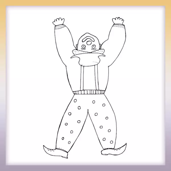 Clown - Online coloring page
