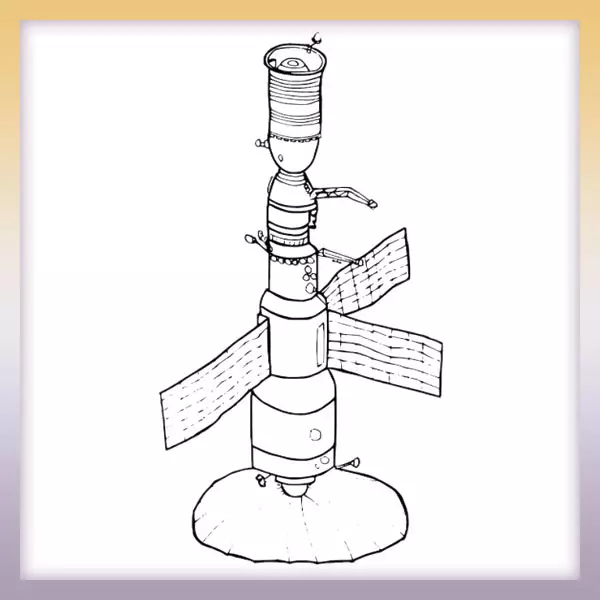 Satellite - Online coloring page