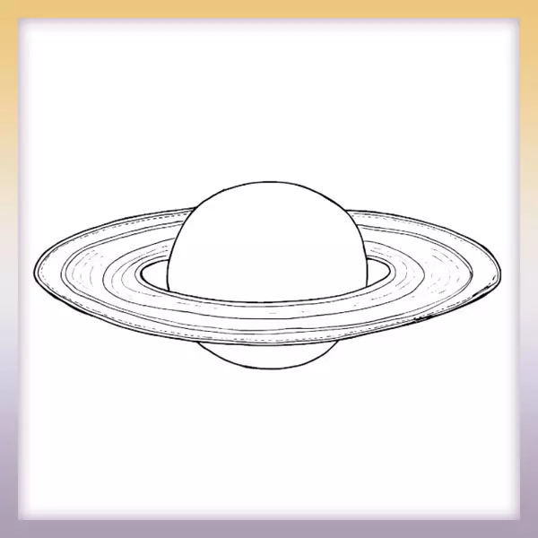 Planet Saturn - Online coloring page