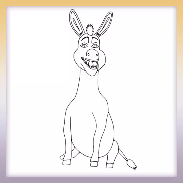 Donkey - Shrek - Online coloring page