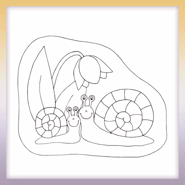 Snails - Online coloring page