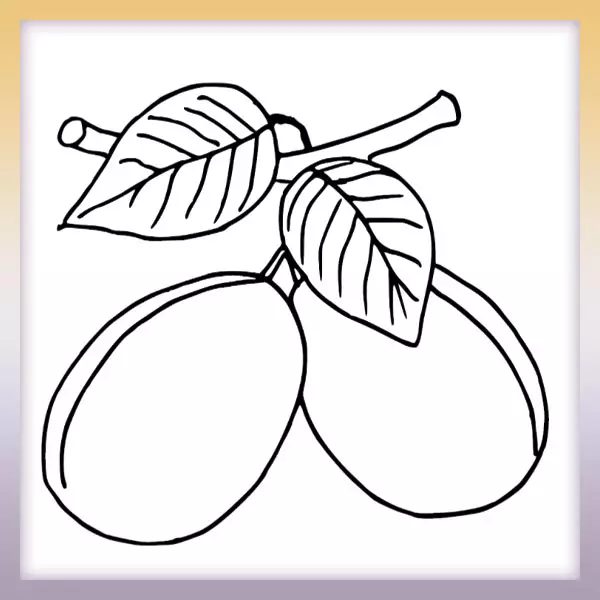 Plums - Online coloring page