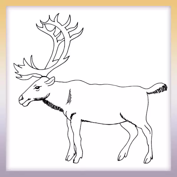 Reindeer - Online coloring page