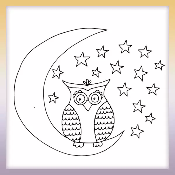 Owl - Online coloring page