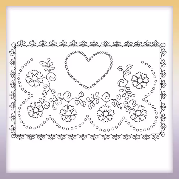 Heart image - Online coloring page