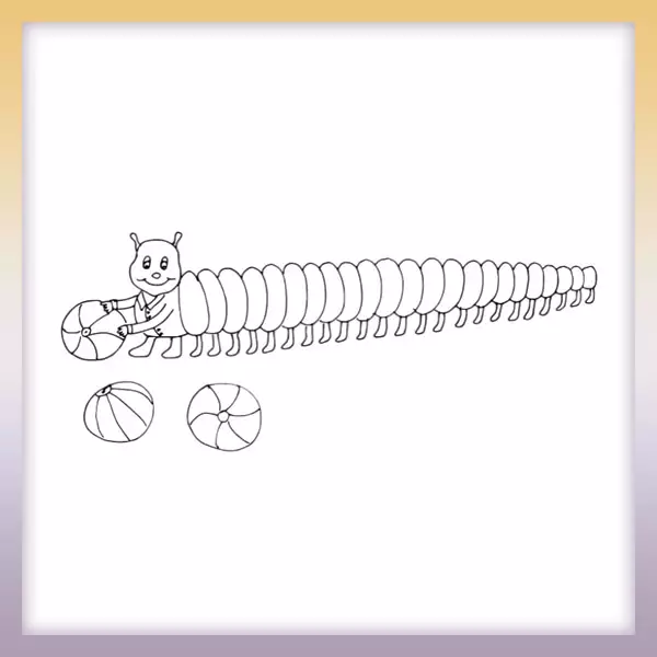Centipede - Online coloring page
