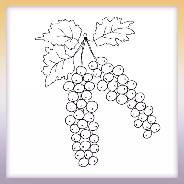 Bunch of grapes - Online coloring page
