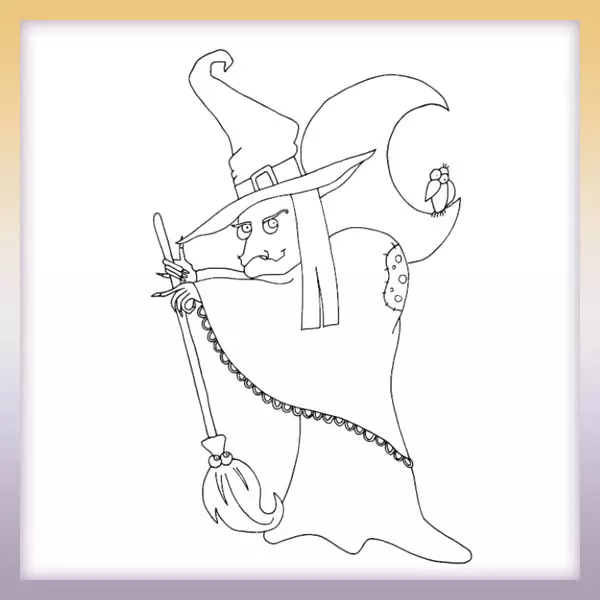 Witch - Online coloring page
