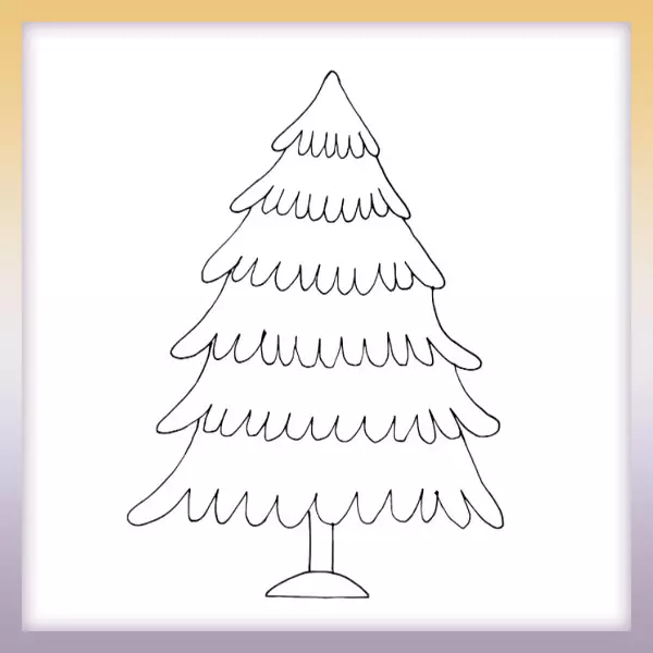 Snowy tree - Online coloring page