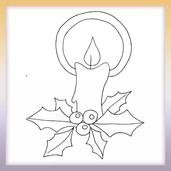 Candle - Online coloring page
