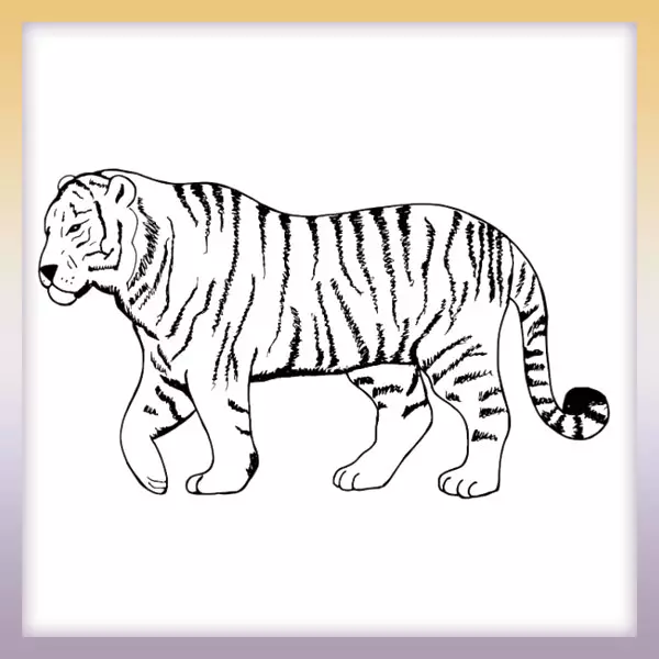 Tiger - Online coloring page