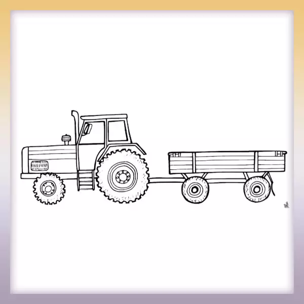 Tractor - Online coloring page