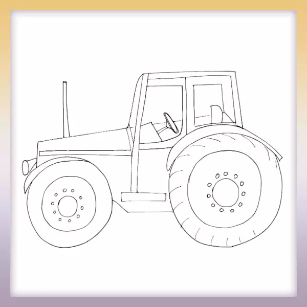 Tractor - Online coloring page